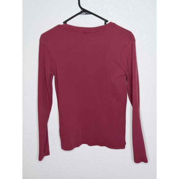 Carhartt Henley Ribbed Thermal Top Womens Size M Burgandy Vintage Inspired - Picture 3 of 8